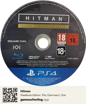 Hitman PlayStation 4, PAL disc
