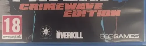 Payday 2: Crimewave, the PEGI square on its front
