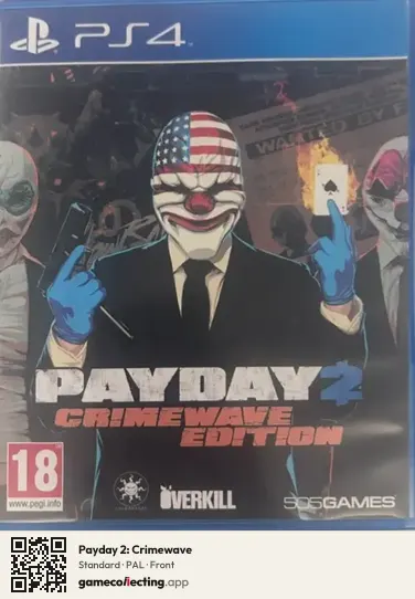Payday 2: Crimewave PlayStation 4, PAL box front