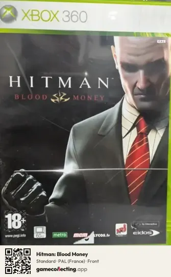 Hitman: Blood Money Xbox 360, France box front
