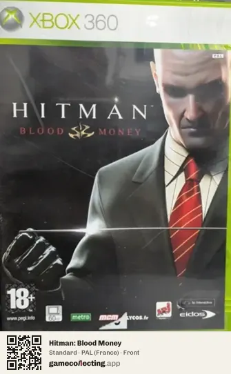 Hitman: Blood Money Xbox 360, France box front