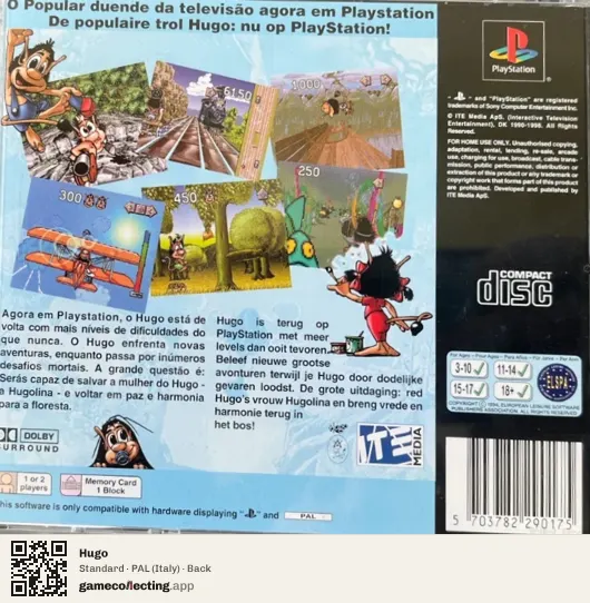 Hugo PlayStation, Italy box back