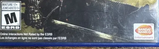Dark Souls III, the ESRB box on its front