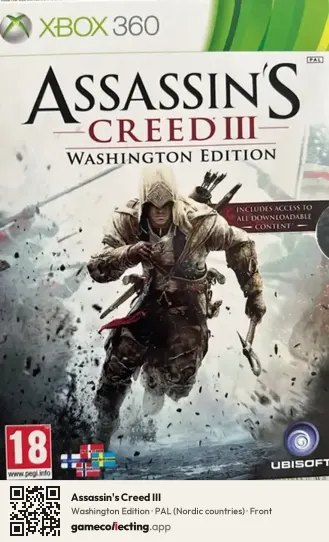 Assassin's Creed III Xbox 360, Nordic countries box front
