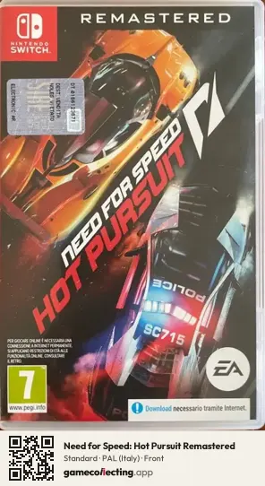 Need for Speed: Hot Pursuit Remastered Nintendo Switch, Italy box front