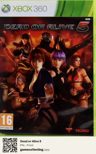 Dead or Alive 5 Xbox 360, PAL box front