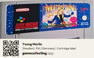 Young Merlin Super Nintendo Entertainment System, PAL cartridge label