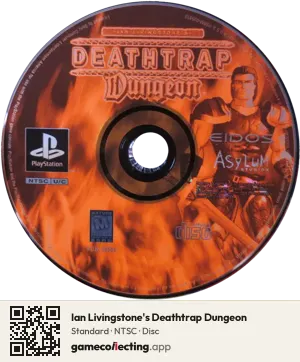 Ian Livingstone's Deathtrap Dungeon PlayStation, NTSC disc