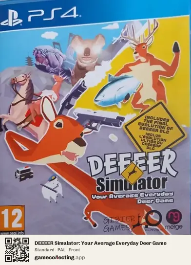 DEEEER Simulator: Your Average Everyday Deer Game PlayStation 4, PAL box front