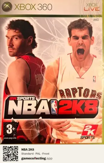 NBA 2K8 Xbox 360, PAL box front