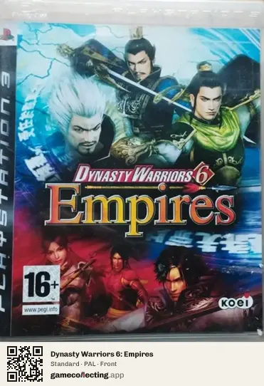 Dynasty Warriors 6: Empires PlayStation 3, PAL box front