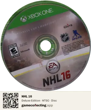 NHL 16 Xbox One, NTSC disc