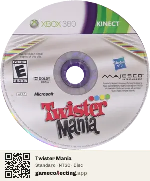 Twister Mania Xbox 360, NTSC disc