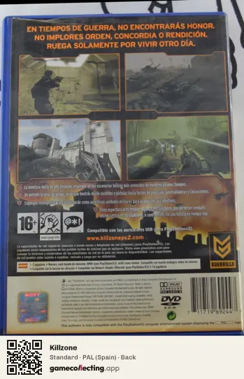 Killzone PlayStation 2, Spain box back