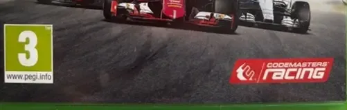 F1 2015, the PEGI square on its front