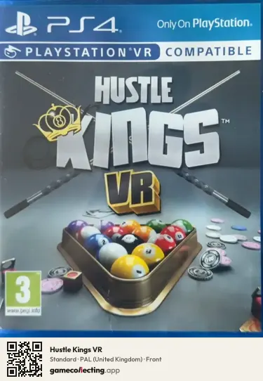 Hustle Kings VR PlayStation 4, United Kingdom box front