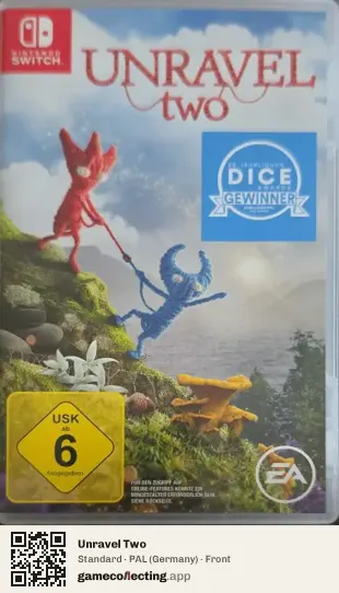 Unravel Two Nintendo Switch, Germany box front