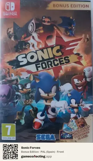 Sonic Forces Nintendo Switch, Spain box front