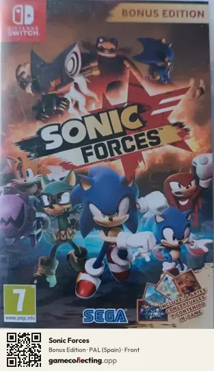 Sonic Forces Nintendo Switch, Spain box front