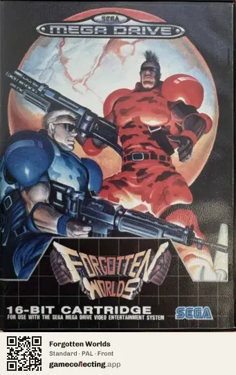 Forgotten Worlds Sega Mega Drive / Genesis, PAL box front