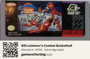 Bill Laimbeer's Combat Basketball Super Nintendo Entertainment System, NTSC cartridge label
