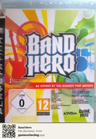 Band Hero PlayStation 3, Germany box front