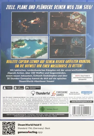 SteamWorld Heist II PlayStation 5, Germany box back