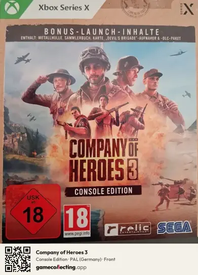 Company of Heroes 3 Xbox Series X, Germany box front