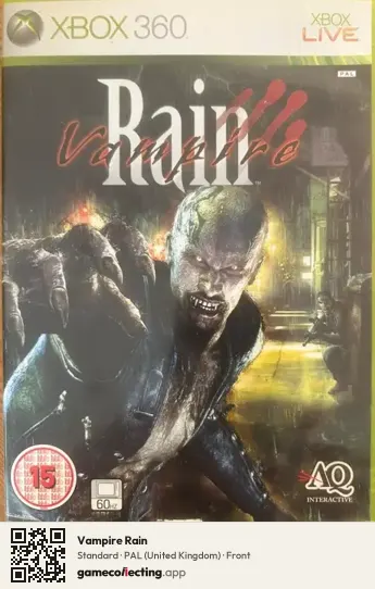 Vampire Rain Xbox 360, United Kingdom box front