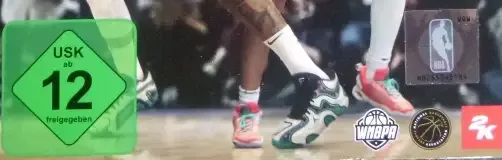 NBA 2K25, the USK square on its front