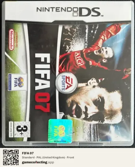 FIFA 07 Nintendo DS, United Kingdom box front