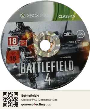 Battlefield 4 Xbox 360, PAL disc