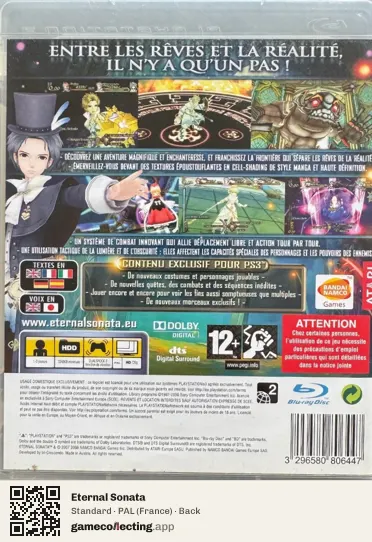 Eternal Sonata PlayStation 3, France box back