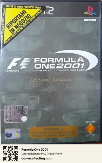 Formula One 2001 PlayStation 2, Italy box front