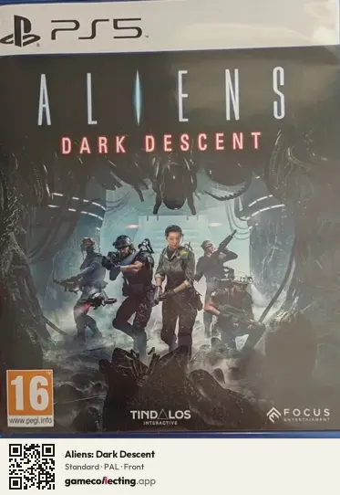 Aliens: Dark Descent PlayStation 5, PAL box front