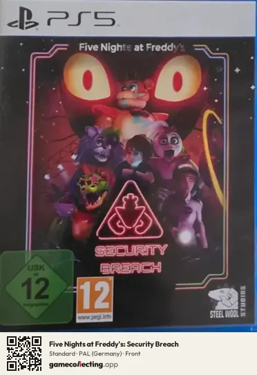 Five Nights at Freddy's: Security Breach PlayStation 5, Germany box front