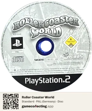 Roller Coaster World PlayStation 2, PAL disc