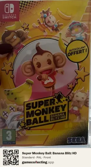 Super Monkey Ball: Banana Blitz HD Nintendo Switch, PAL box front