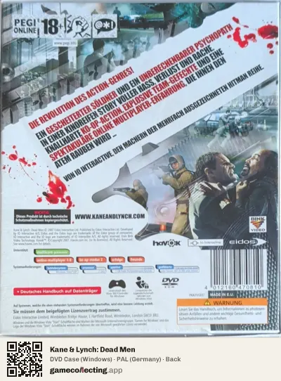 Kane & Lynch: Dead Men Computer, Germany box back
