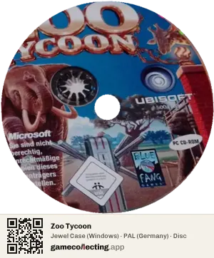 Zoo Tycoon Computer, PAL disc