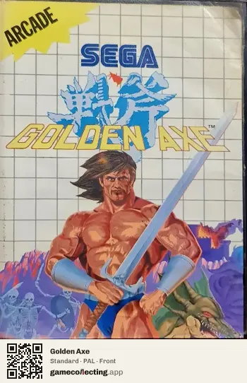 Golden Axe Sega Master System, PAL box front
