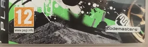 Dirt 2, the PEGI square on its front