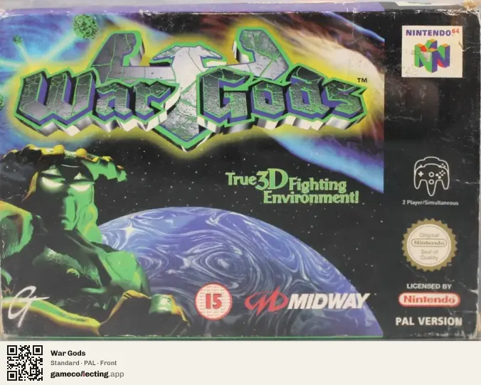 War Gods Nintendo 64, PAL box front