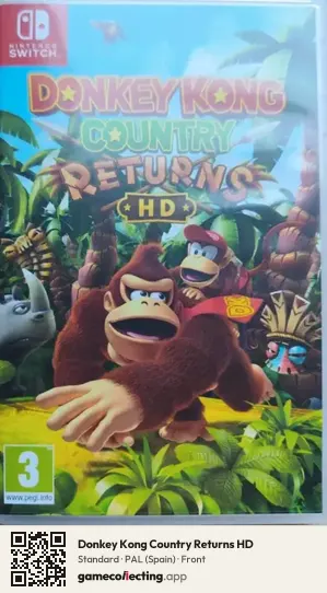 Donkey Kong Country Returns HD Nintendo Switch, Spain box front