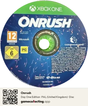 Onrush Xbox One, PAL disc