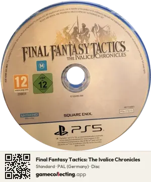 Final Fantasy Tactics: The Ivalice Chronicles PlayStation 5, PAL disc