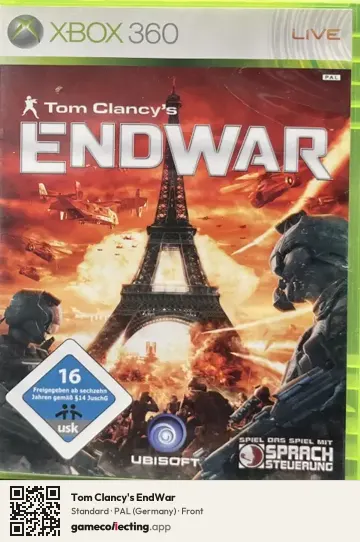 Tom Clancy's EndWar Xbox 360, Germany box front
