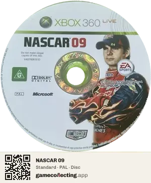 NASCAR 09 Xbox 360, PAL disc
