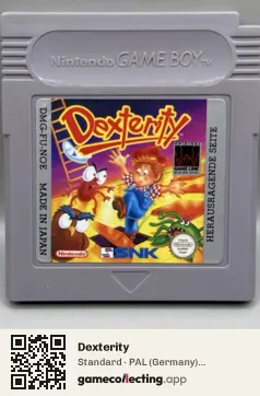Dexterity Game Boy, PAL cartridge label