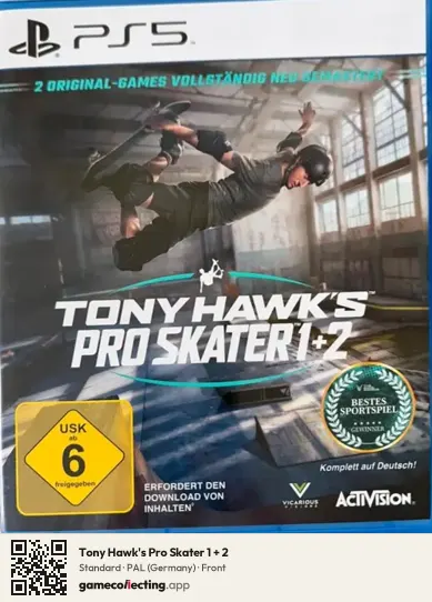 Tony Hawk's Pro Skater 1 + 2 PlayStation 5, Germany box front